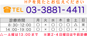 電話番号：03-3881-4411